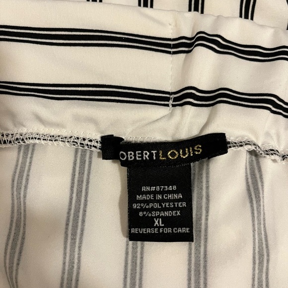 Robert Louis Black and White Midi A-Line Skirt - Picture 5 of 6